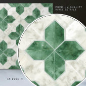 Emerald Green Wall Deco Art Nouveau Ceram Fliese