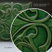 Emerald Green Wall Deco Art Nouveau Ceram Fliese