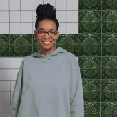 Emerald Green Wall Deco Art Nouveau Ceram Fliese