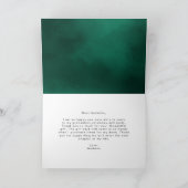 Emerald Green Watercolor Crystals Foto Abschluss Dankeskarte (Innenseite)