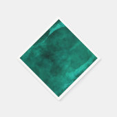 Emerald Green Watercolor Elegante Moderne Hochzeit Serviette (Ecke)