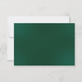 Emerald Green Watercolor Floral Wedding RSVP (Rückseite)