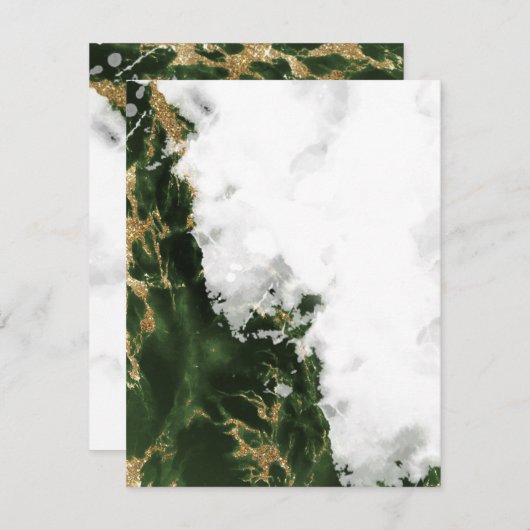 Emerald Green Watercolor Geode (Vorne/Hinten)