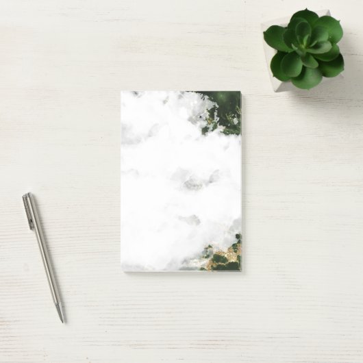 Emerald Green Watercolor Geode Post-it Klebezettel (Büro)