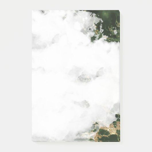 Emerald Green Watercolor Geode Post-it Klebezettel (Vorderseite)