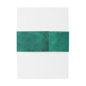 Emerald Green Watercolor & Gold Wedding Monogram Einladungsbanderole (Rückseitenbeispiel)