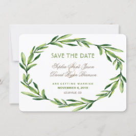 Emerald Green Watercolor Kreath SAVE THE DATE