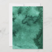 Emerald Green Watercolor Moderne Elegante Hochzeit Einladung (Rückseite)