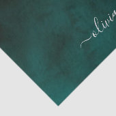 Emerald Green Watercolor Monogram Seidenpapier (Ausschnitt)