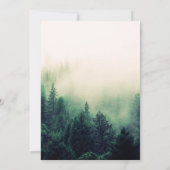 Emerald Green Watercolor Pine Tree Wedding Save The Date (Rückseite)