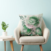 Emerald Green Watercolor Rose erweitert Kissen (Stuhl )