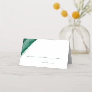 Emerald Green Watercolor Wedding Escort / Platzkarte