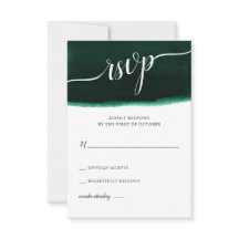Emerald Green Watercolor Wedding