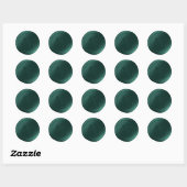 Emerald Green Wax Siegel Monogram Wedding Stickers (Blatt)