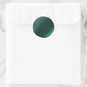 Emerald Green Wax Siegel Monogram Wedding Stickers (Tasche)