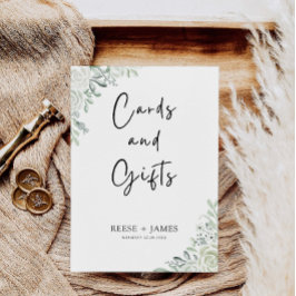 Emerald Green Wedding Cards und Gifts Sign Einladung