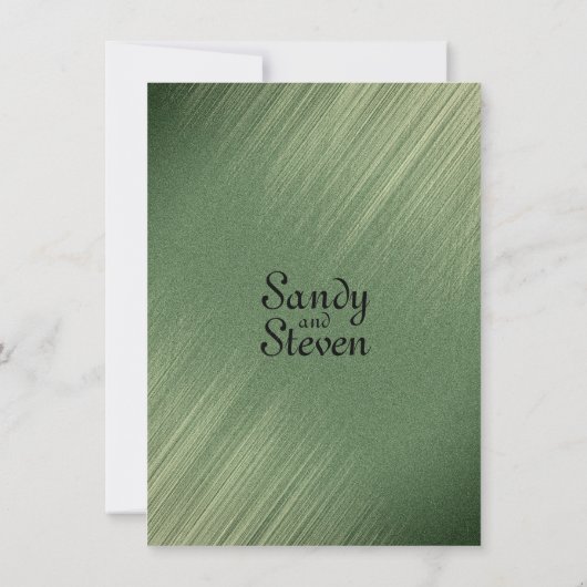 Emerald Green Wedding Einladung (Rückseite)