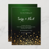 Emerald Green Wedding Einladung beliebt (Vorne/Hinten)