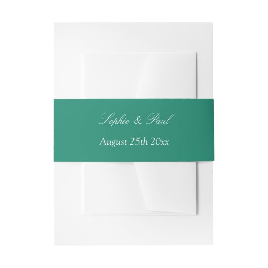 Emerald Green Wedding Einladung Bly Band (Vorderseite Beispiel)