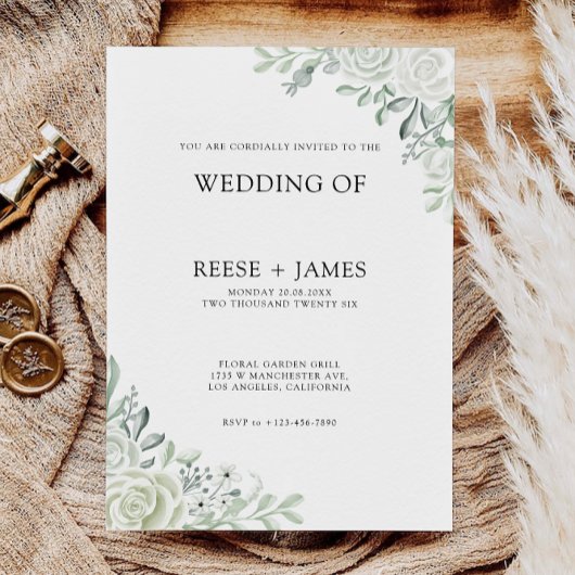 Emerald Green Wedding Einladungen Template