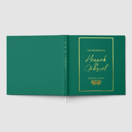 Emerald Green Wedding Gästebuch (Voll)