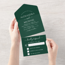 Emerald Green Wedding Modern Typografy UAWG
