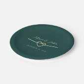 Emerald Green Wedding Paper-Teller Pappteller (Schrägansicht)