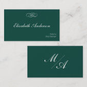 Emerald Green Wedding Platzkarten (Vorne/Hinten)