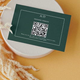 Emerald Green Wedding Qr Code Wedding Begleitkarte