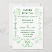 Emerald Green Wedding Reception Einladungen (Vorderseite)