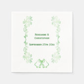 Emerald Green Wedding Reception Napkin Bells Serviette (Vorderseite)