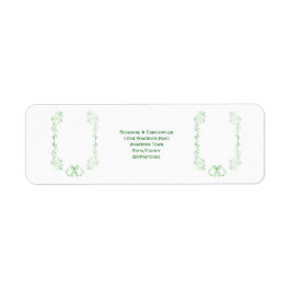 Emerald Green Wedding Return Address Label Bells