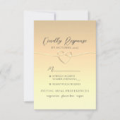 Emerald Green Wedding RSVP Card Karte (Vorderseite)