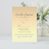 Emerald Green Wedding RSVP Card Karte (Stehend Vorderseite)