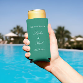 Emerald Green Wedding Seltzer Can Cooler Selters Dosenkühler
