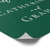 Emerald Green Wedding Sign Our Guest Book Poster (Ecke)