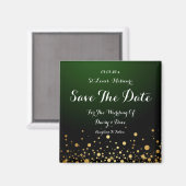 Emerald Green Wedding speichert das Date Magnet (Vorderseite/Rückseite)