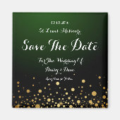 Emerald Green Wedding speichert das Date Magnet (Vorne)