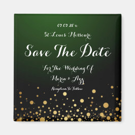Emerald Green Wedding speichert das Date Magnet