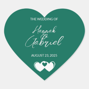 Emerald Green Wedding Stickers