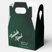 Emerald Green Wedding Thank You Geschenkschachtel (Geöffnet)