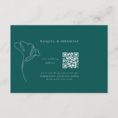 Emerald Green Wedding Website Enclosure Card Begleitkarte (Vorderseite)