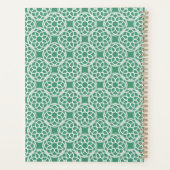 Emerald Green White Geometric Seamless Muster Planer (Rückseite)