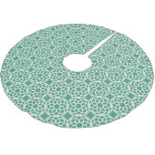 Emerald Green White Geometric Seamless Muster Polyester Weihnachtsbaumdecke (Schrägansicht)