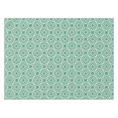 Emerald Green White Geometric Seamless Muster Tischdecke (Vorderseite (Horizontal))