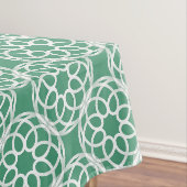 Emerald Green White Geometric Seamless Muster Tischdecke (Beispiel)