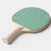 Emerald Green White Geometric Seamless Muster Tischtennis Schläger (Vorderseite)