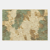 Emerald Green White Gold Weihnachtsbaum Geschenkpapier Set (Vorderseite 2)