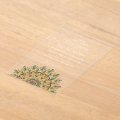 Emerald Green Wild Amazon Forest Mandala Wedding Acryleinladungen (Ablage )