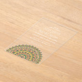 Emerald Green Wild Amazon Forest Mandala Wedding Acryleinladungen (Ablage )